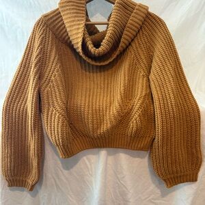 Lulu's Warm Brown Cowl Neck Sweater